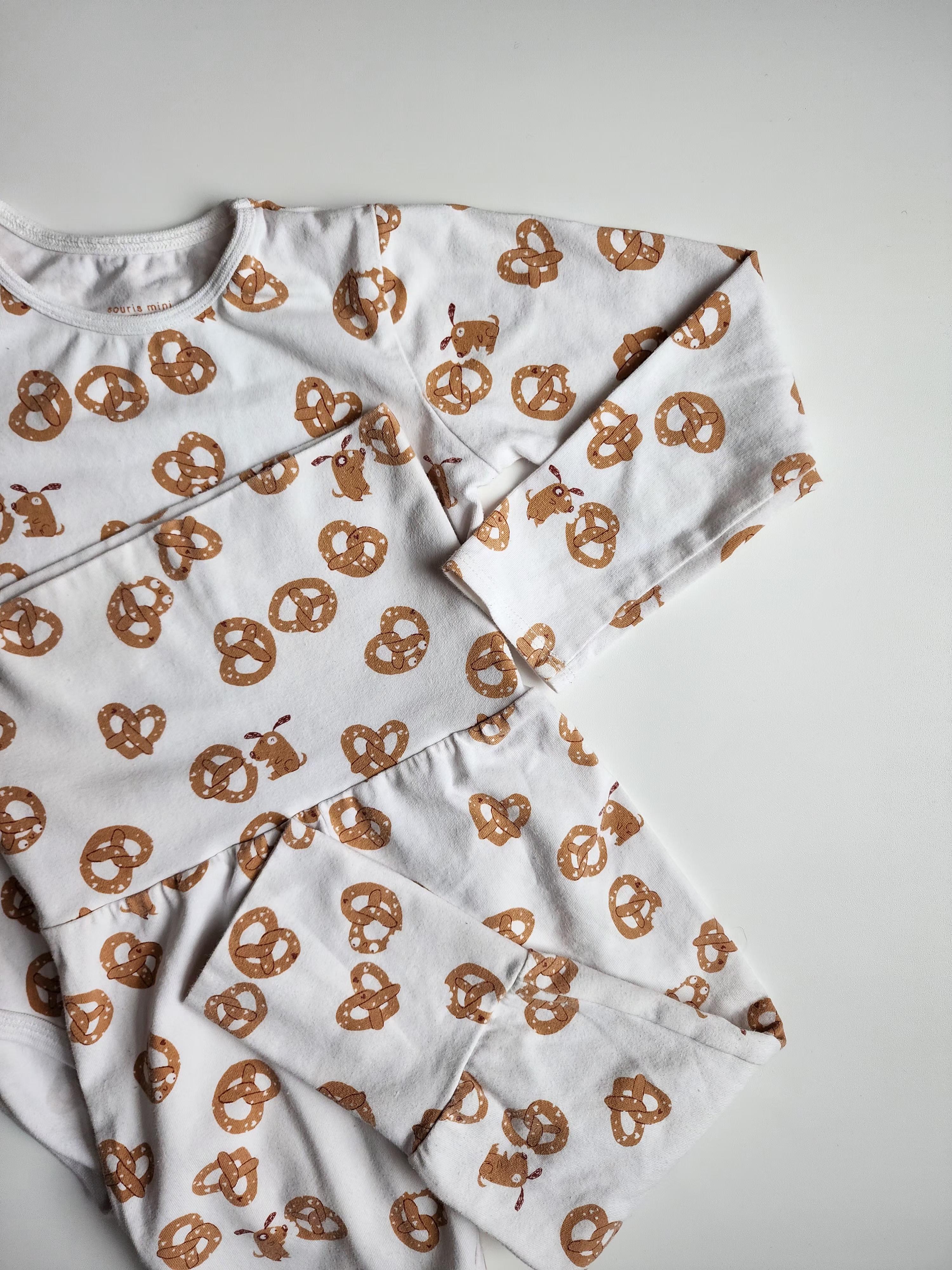 Pyjama 2 pièces bébé Sourismini – 18–24 mois – Très bon état