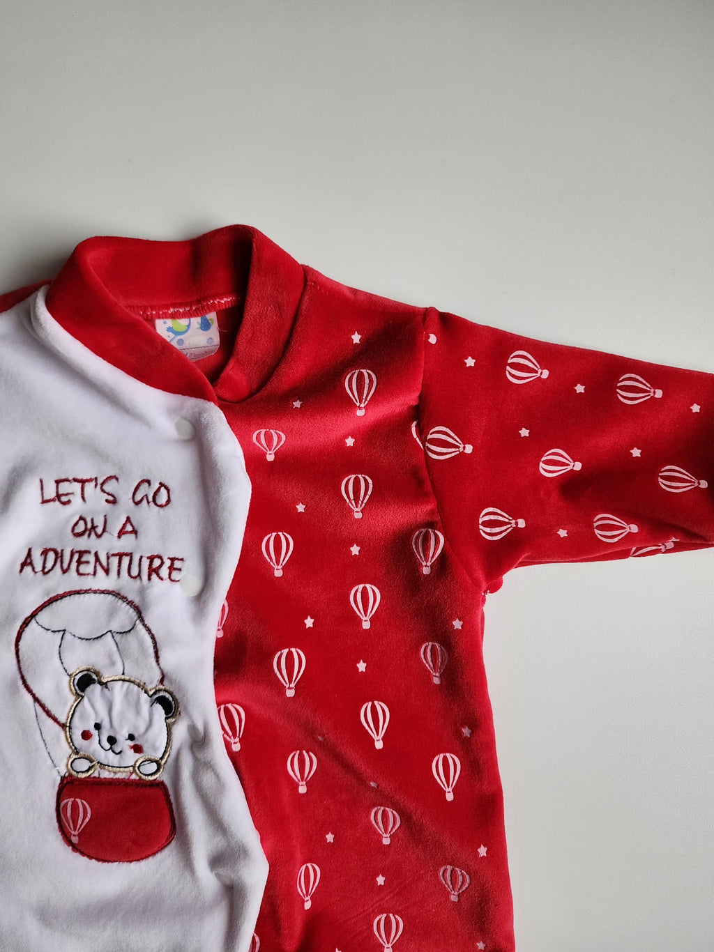 Pyjama velours 100% coton – Baby paradise – 1-3 mois – Trés bon état