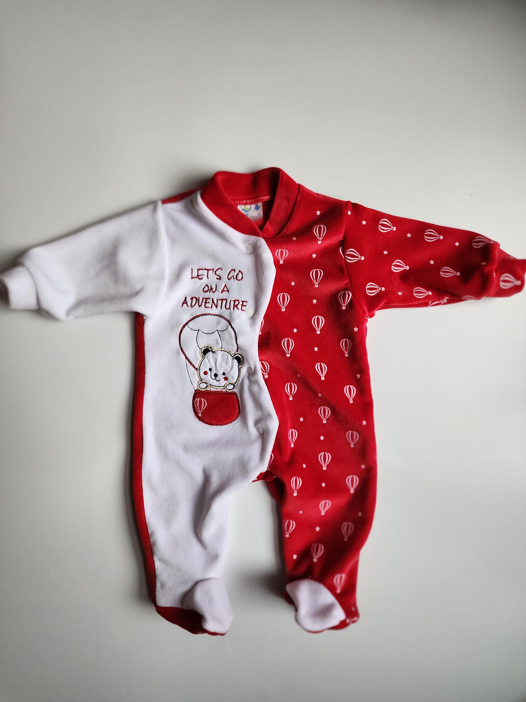 Pyjama velours 100% coton – Baby paradise – 1-3 mois – Trés bon état