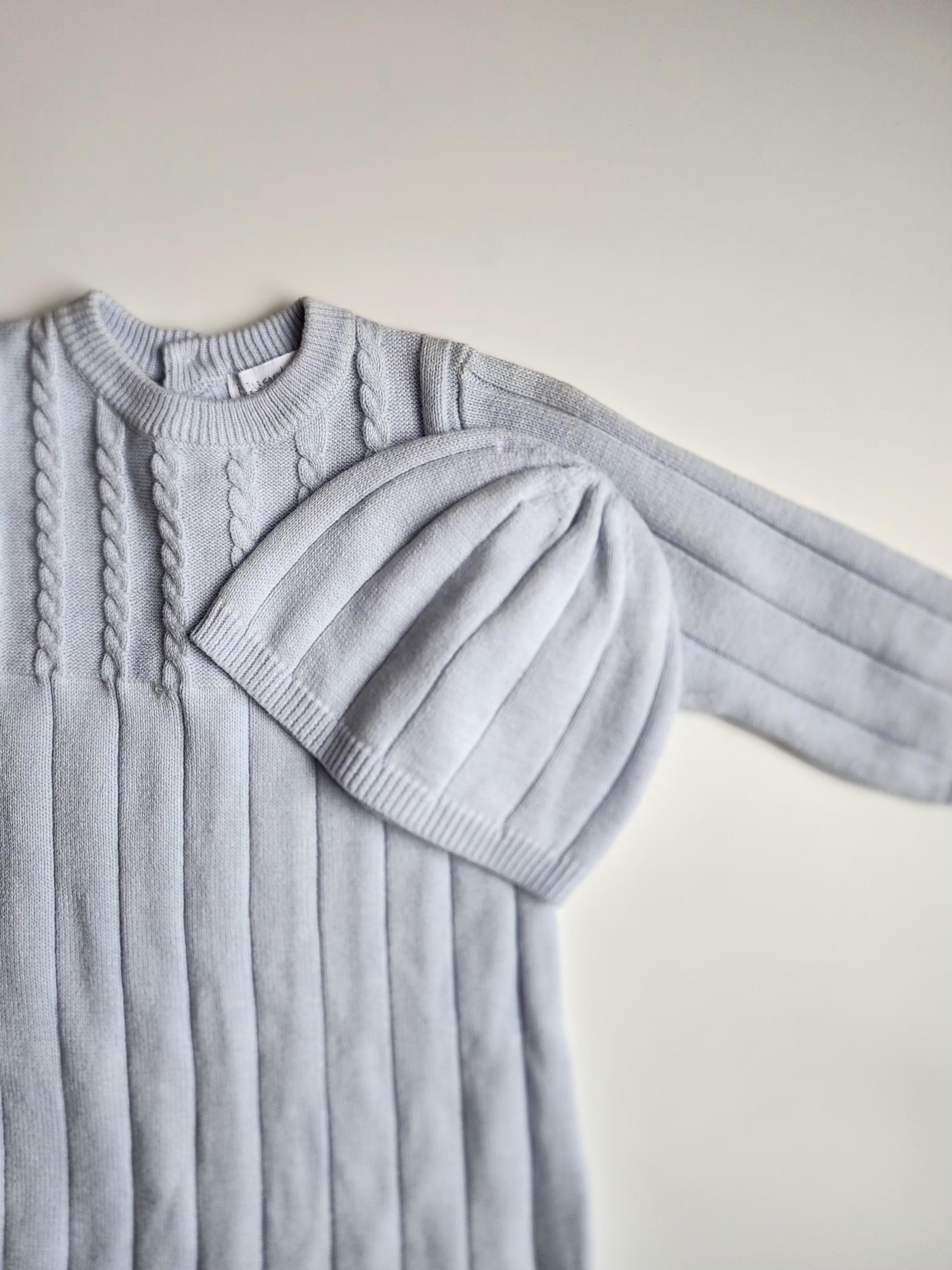 Combinaison tricot + bonnet Bluesbaby – 6 mois – État neuf