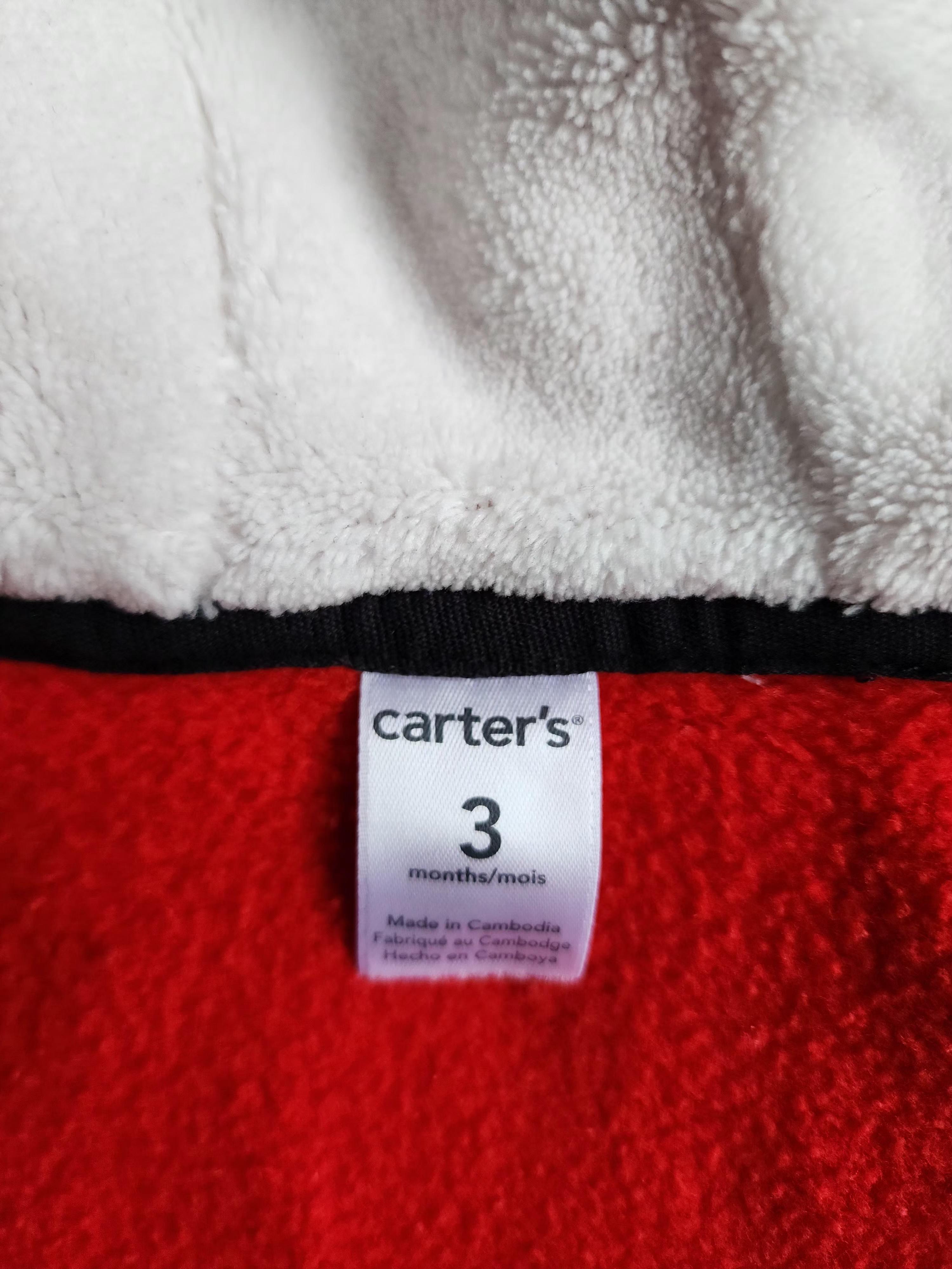 Manteau rouge Carter’s – 3 mois – Intérieur polaire – Bon état