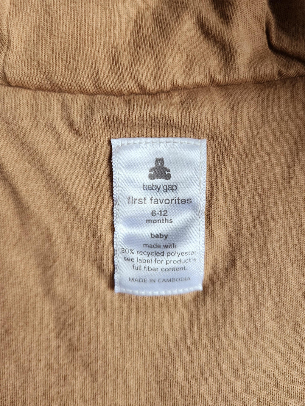 Veste BabyGap style Teddy – 6-12 mois – très bon état