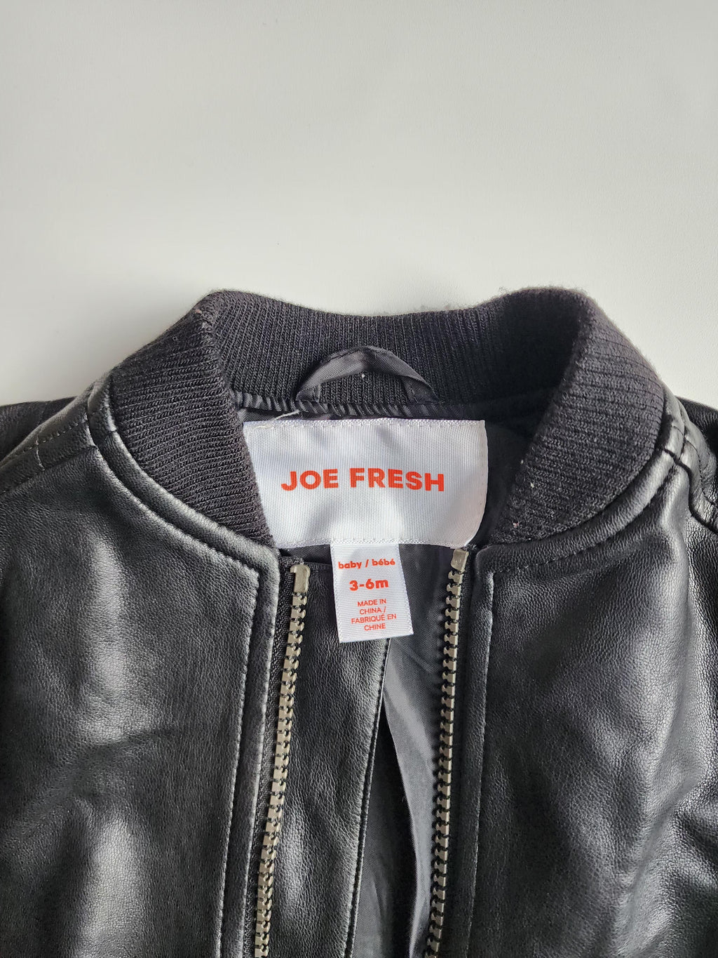 Veste en cuir Joe Fresh 3-6 mois – très bon état