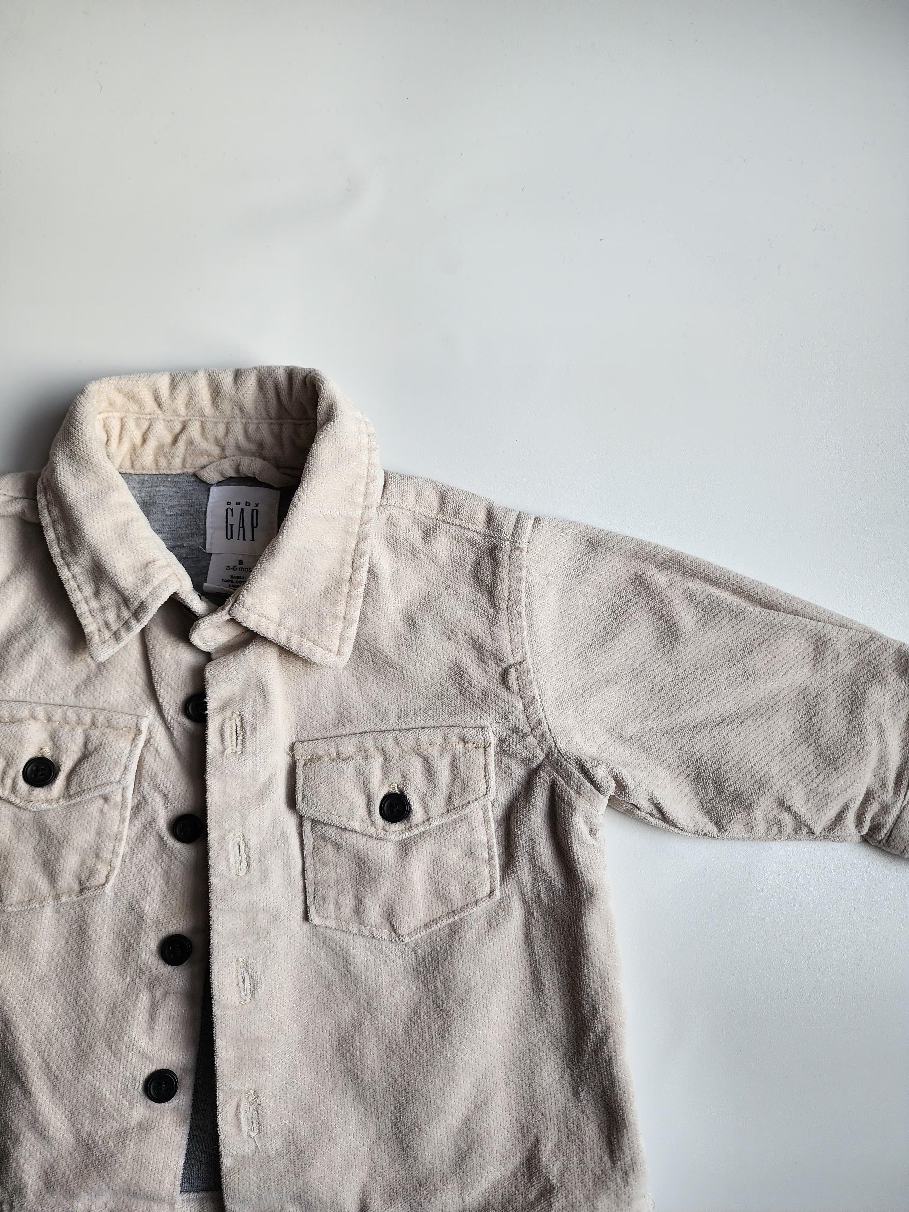 Veste babyGap – 3-6 mois – 100 % coton effet daim/velours – très bon état