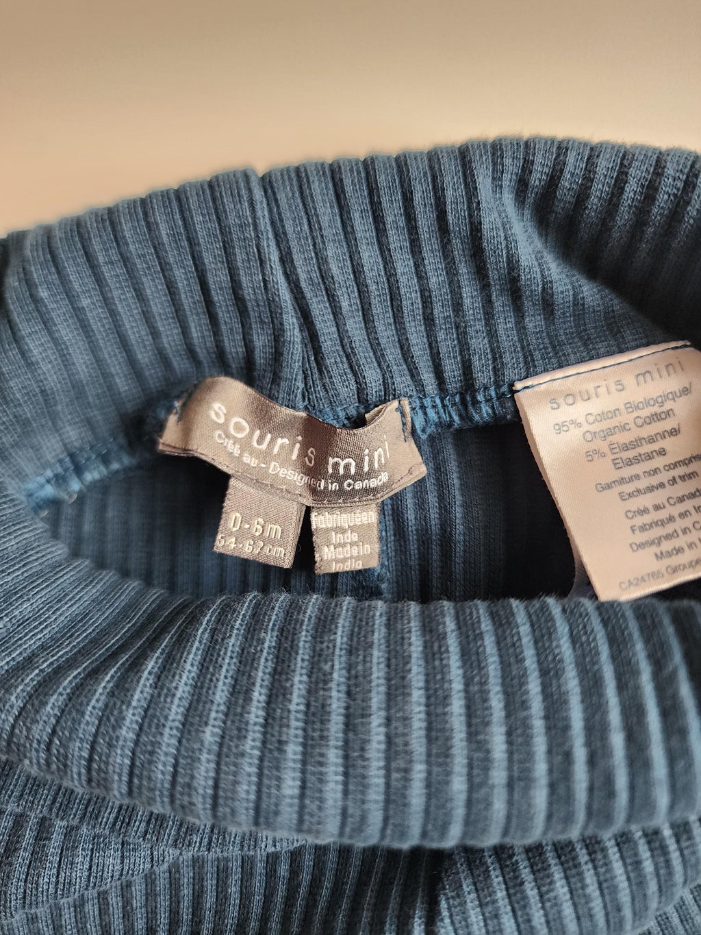 Pantalon coton bio Souris Mini – 0-6 mois – Très bon état