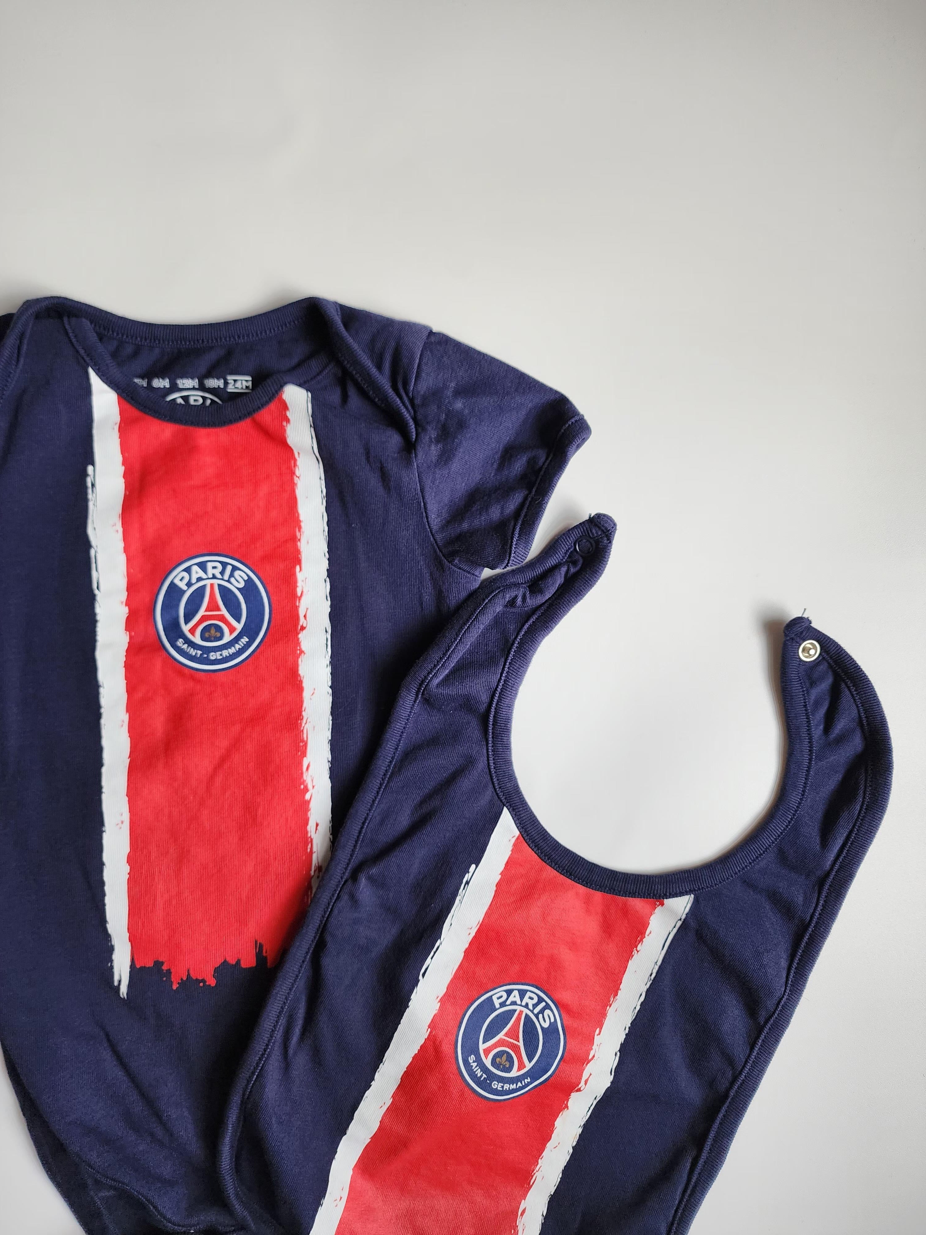 Body et bavoir PSG – 2 ans – Neuf