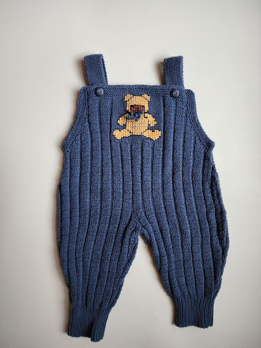 Salopette tricot fait main – 4-6 mois – Très bon état