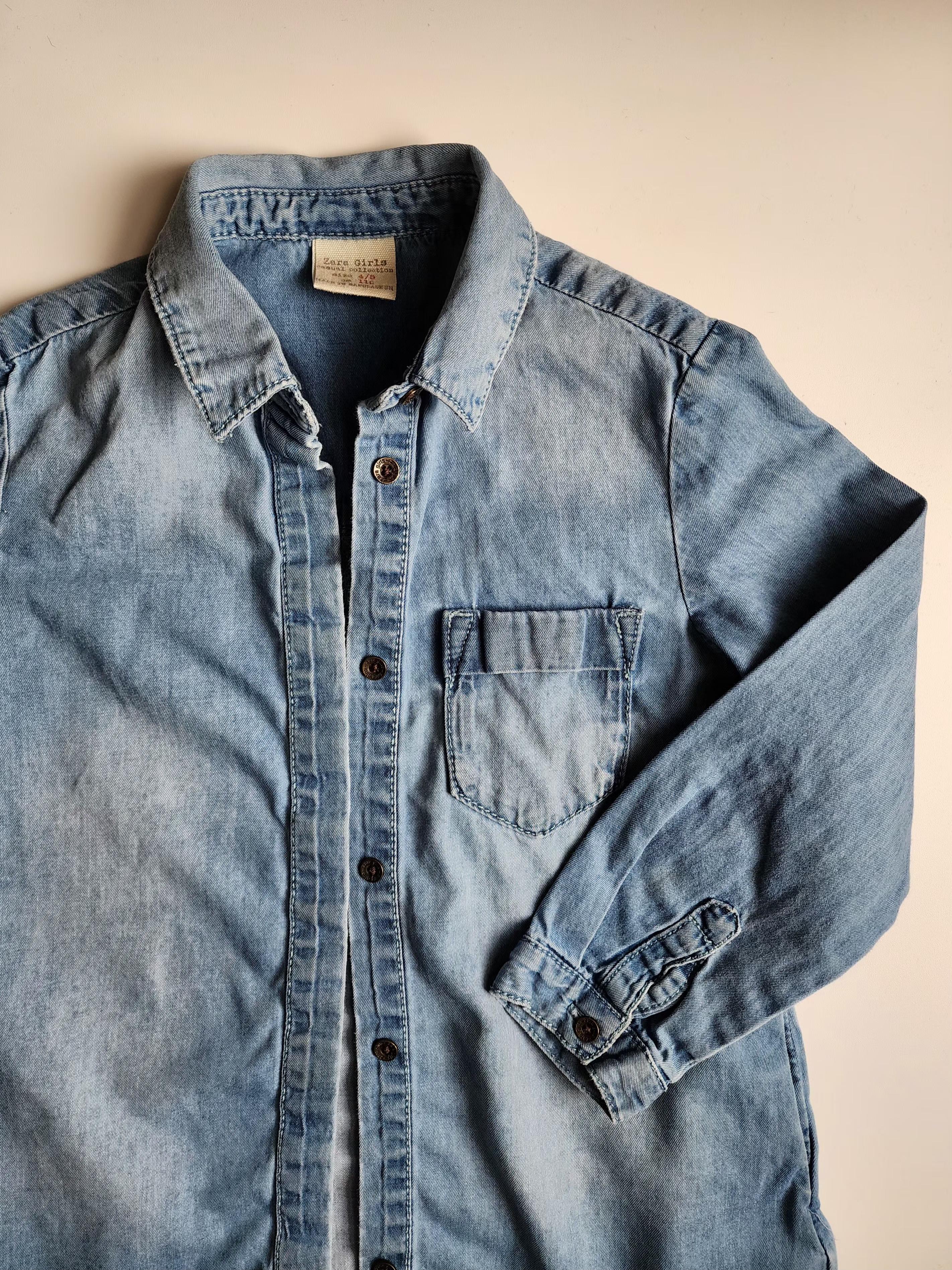 Chemise jean Zara Girls – 4-5 ans – Très bon état