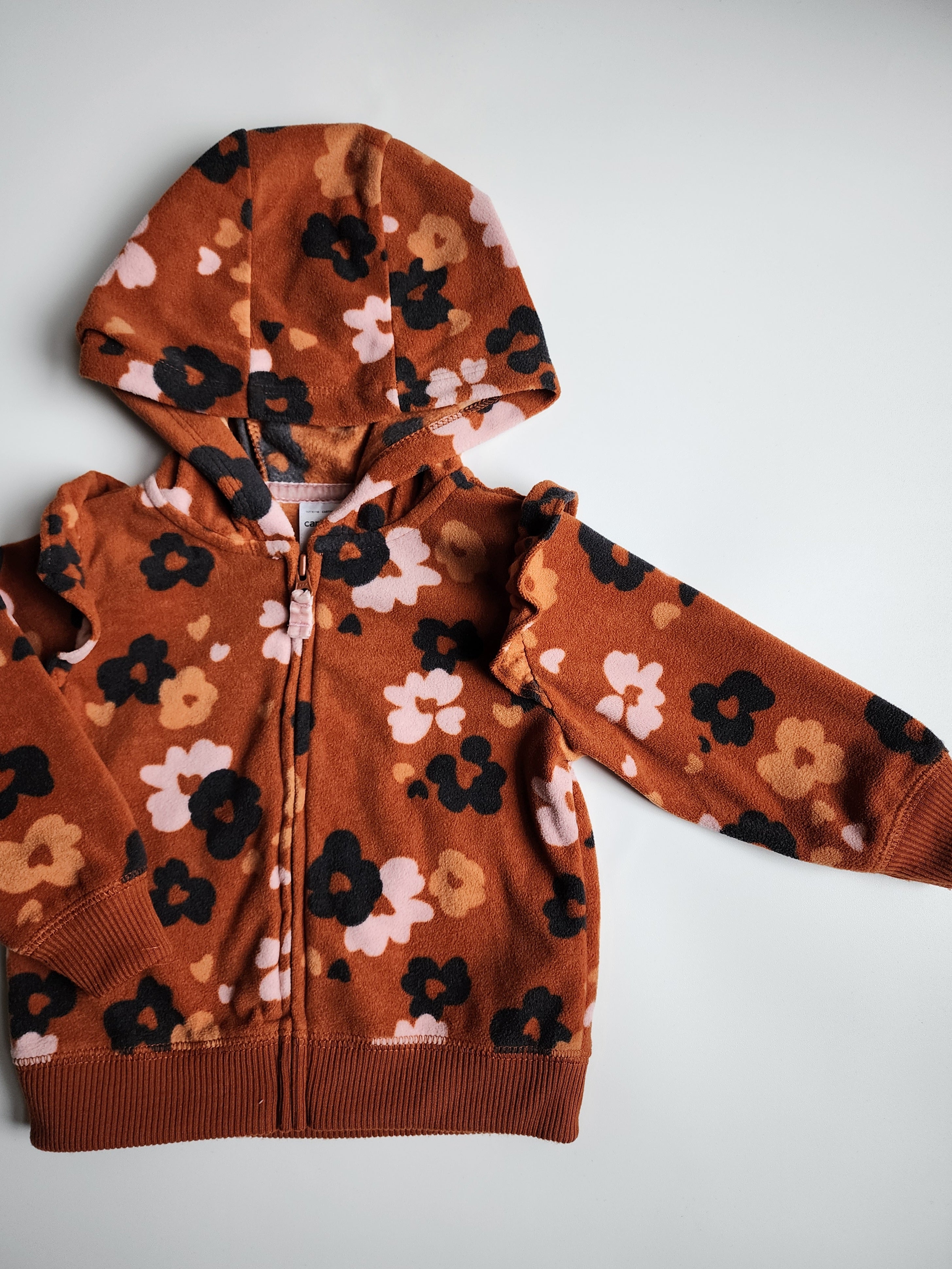 Veste polaire fleur Carter's – 9 mois – Très bon état