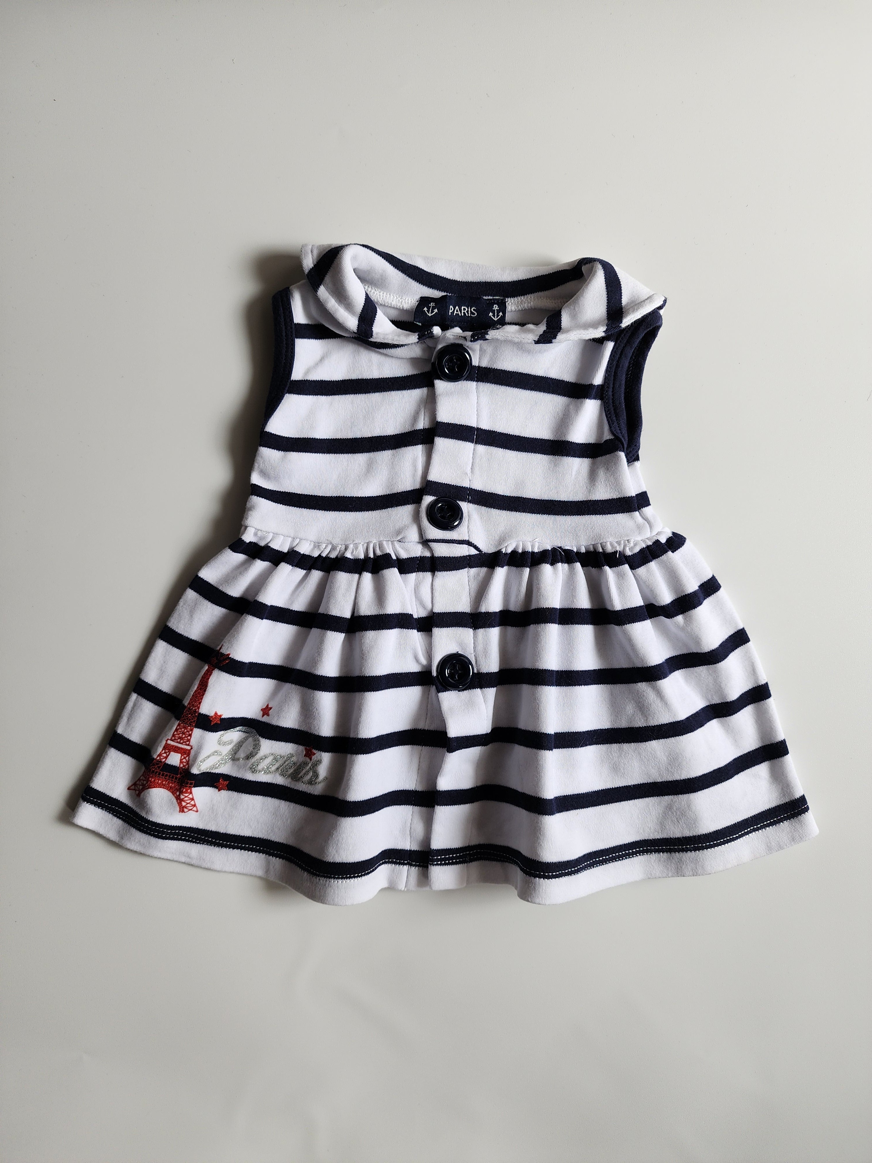 Robe Paris marinière – 6 mois– Très bon état