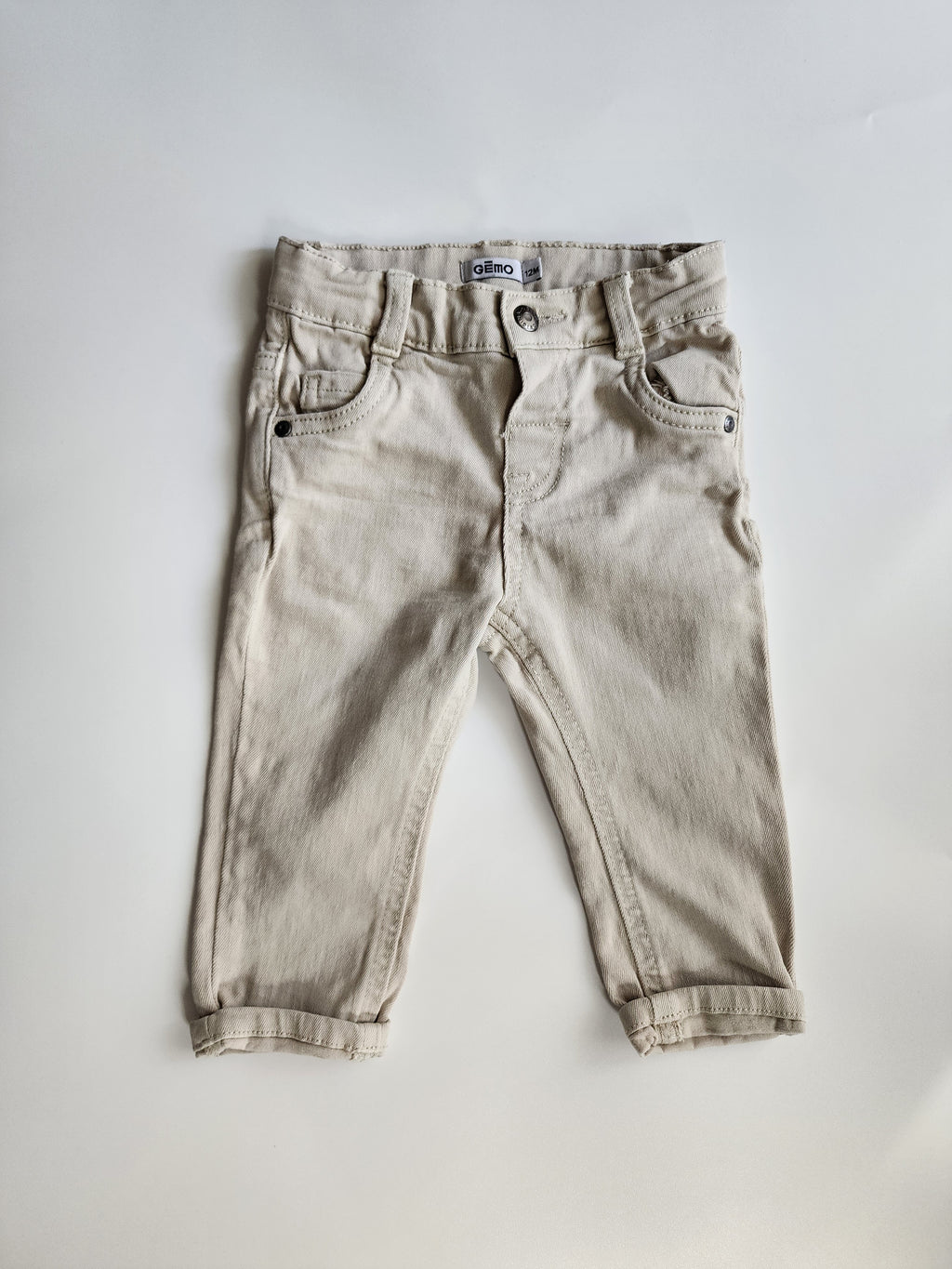 Jean beige Gémo – 12 mois – Très bon état