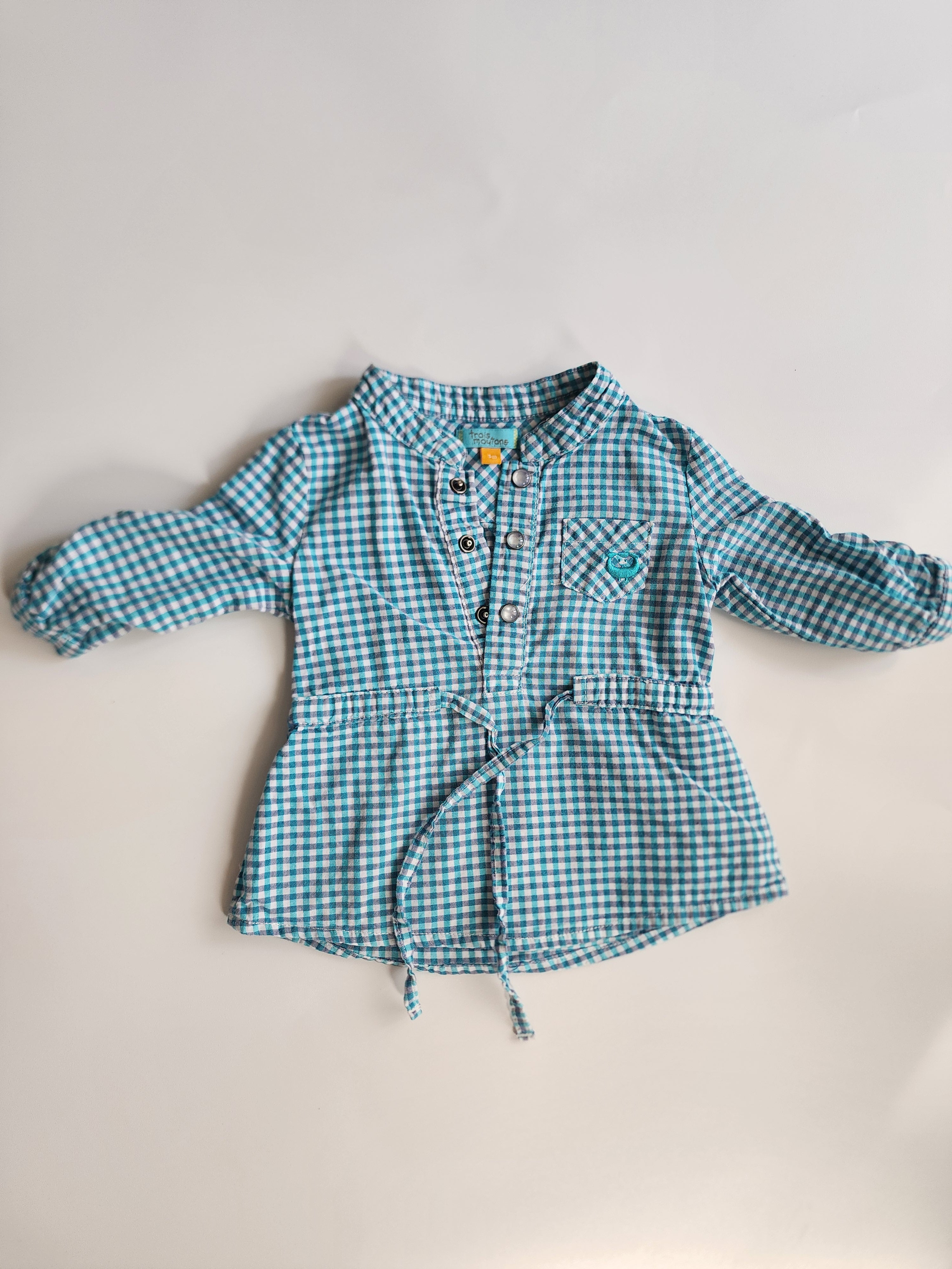 Robe chemise trois moutons – 3 mois – Très bon état