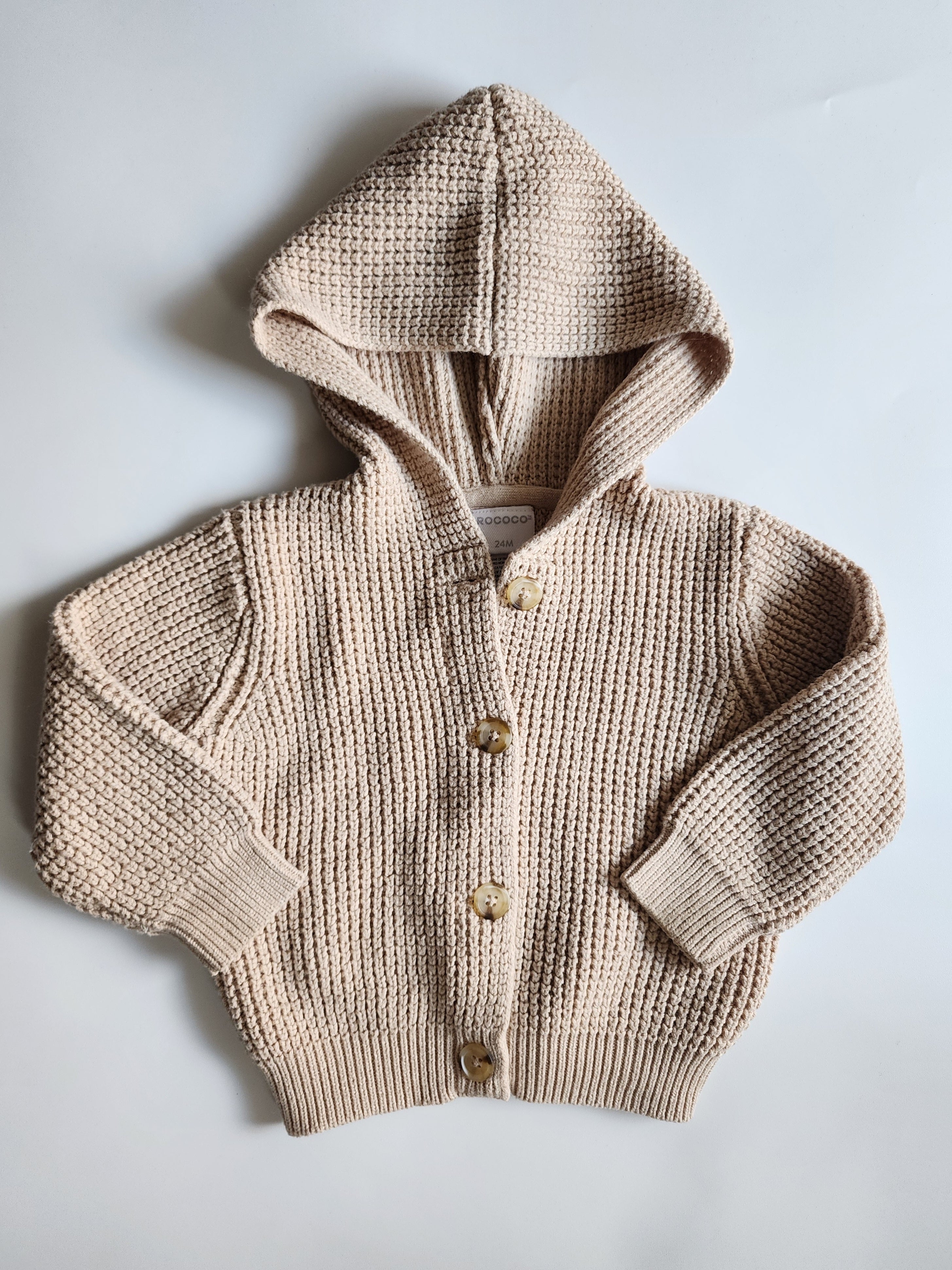 Veste tricot beige Rococo – 24 mois – Très bon état