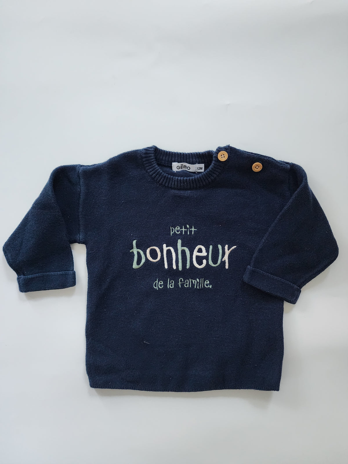 Pull Gémo 100% coton – 12 mois – Trés bon état