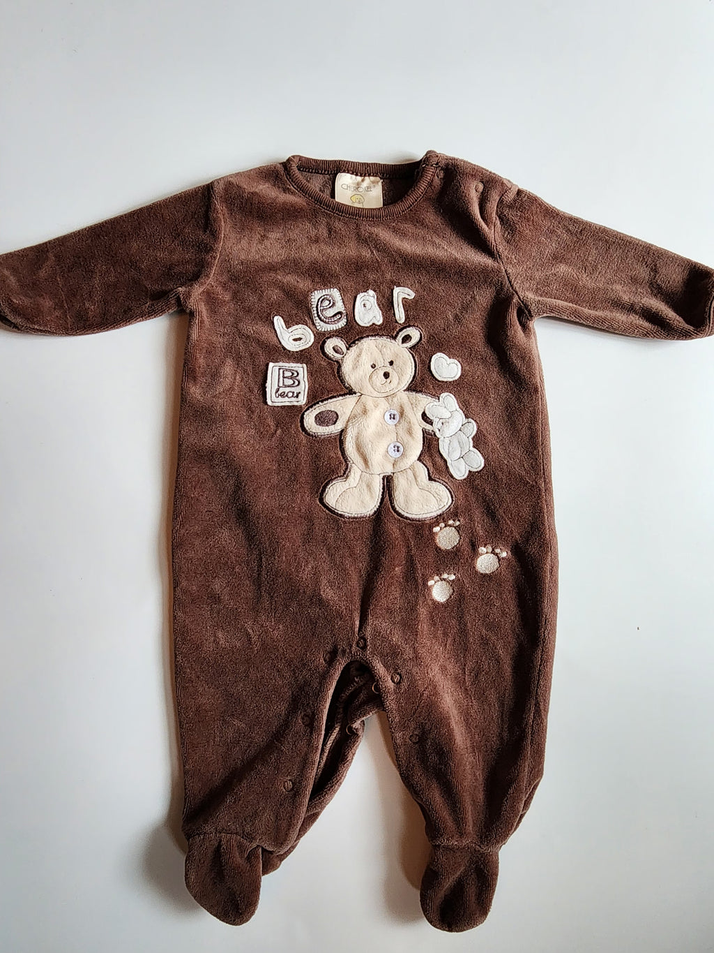 Pyjama velours Cherokee – 0-3 mois – Très bon état