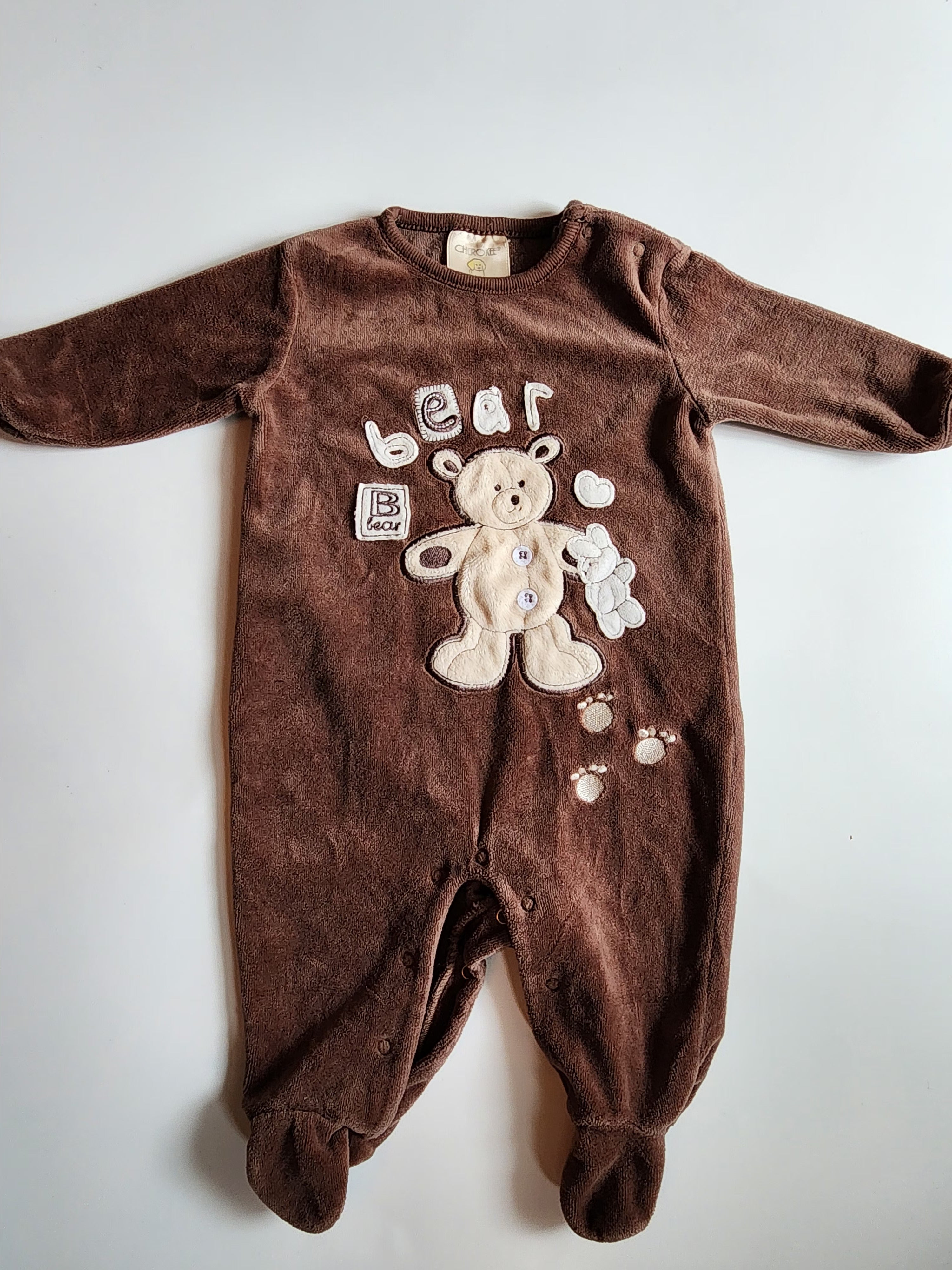 Pyjama velours Cherokee – 0-3 mois – Très bon état