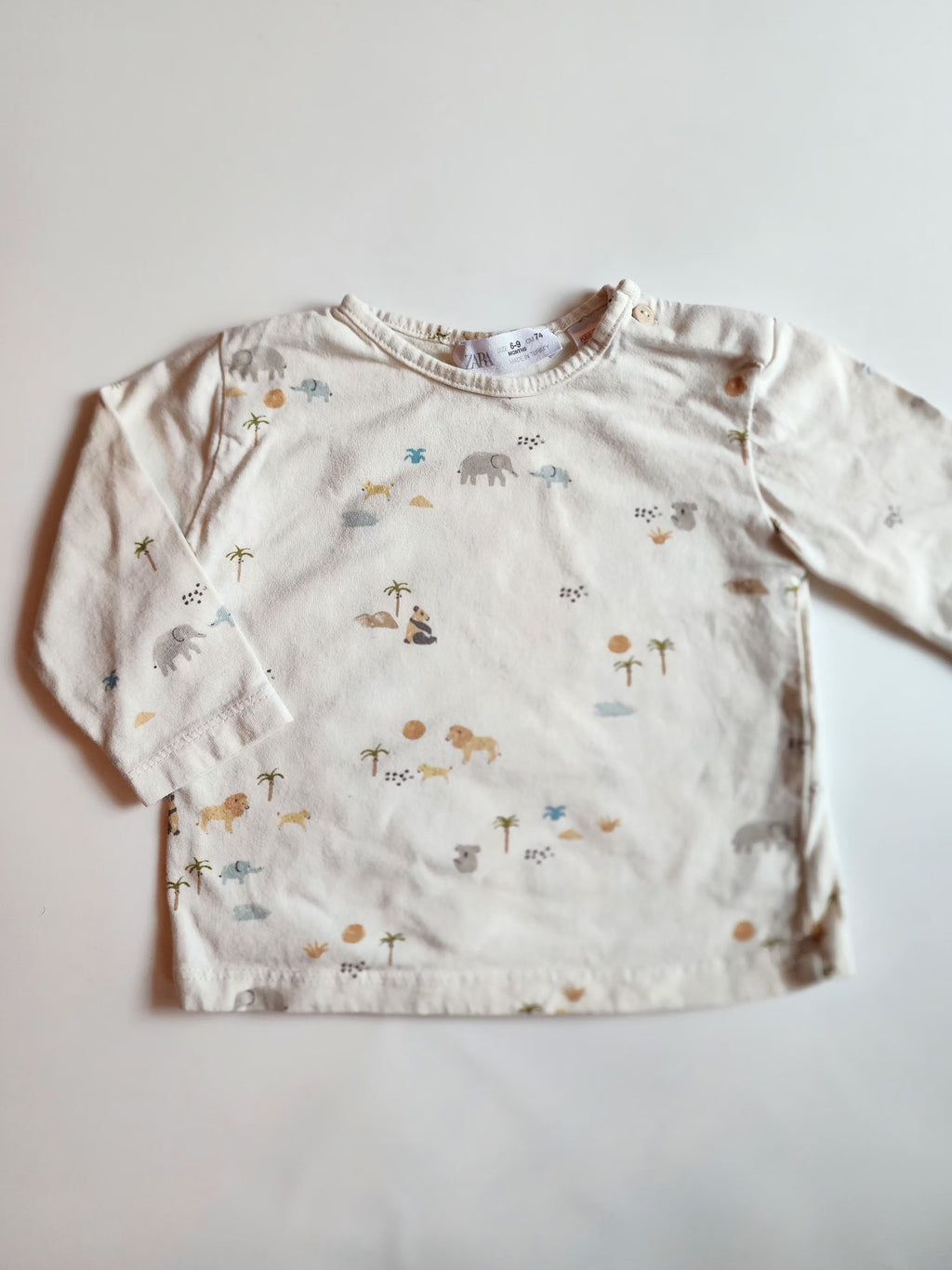 Tee-shirt manches longues ZARA  – 6-9 mois – Très bon état