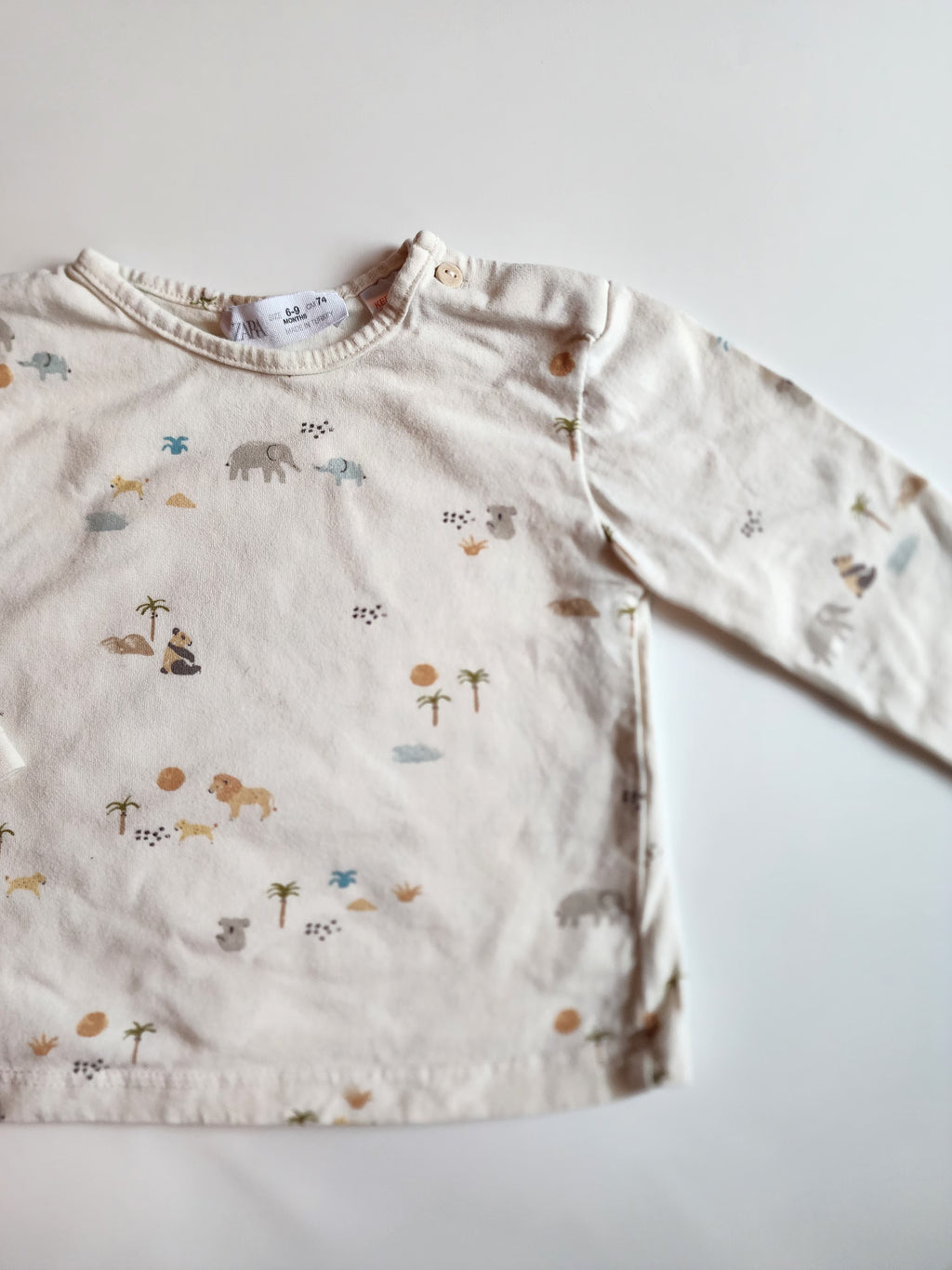 Tee-shirt manches longues ZARA  – 6-9 mois – Très bon état
